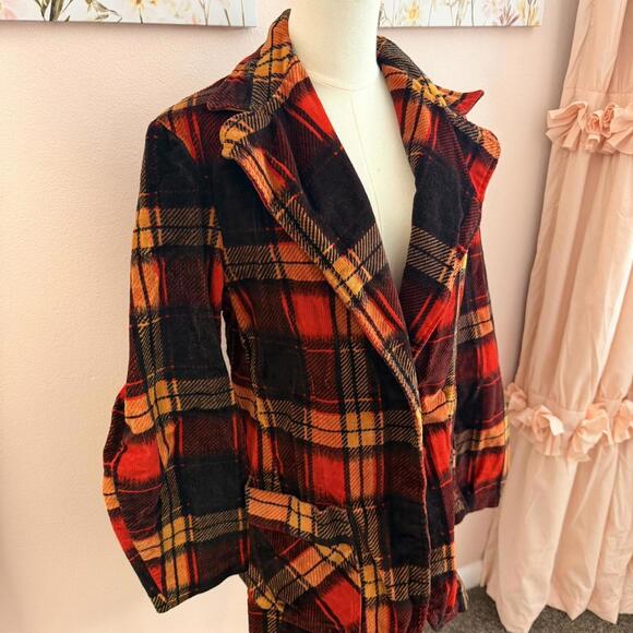Vintage Sport Smith Corduroy Plaid Blazer Jacket - Picture 3 of 4
